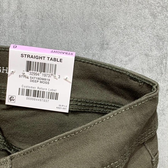 Style & Co Deep Moss Green Straight Leg High Rise - Picture 7 of 8